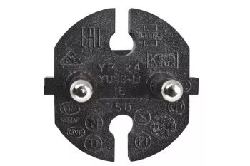 Power cord Europe CEE 7/17 to C17, 1mm², contour plug, VDE, black, length 2.00m